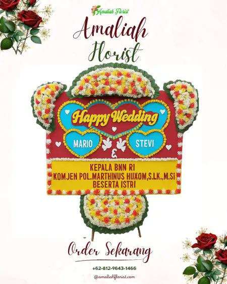 Papan Bunga Pernikahan Tanah Sareal Bogor